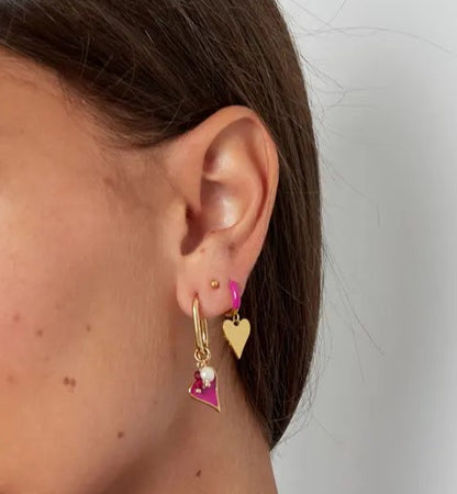 Purple Heart Earrings